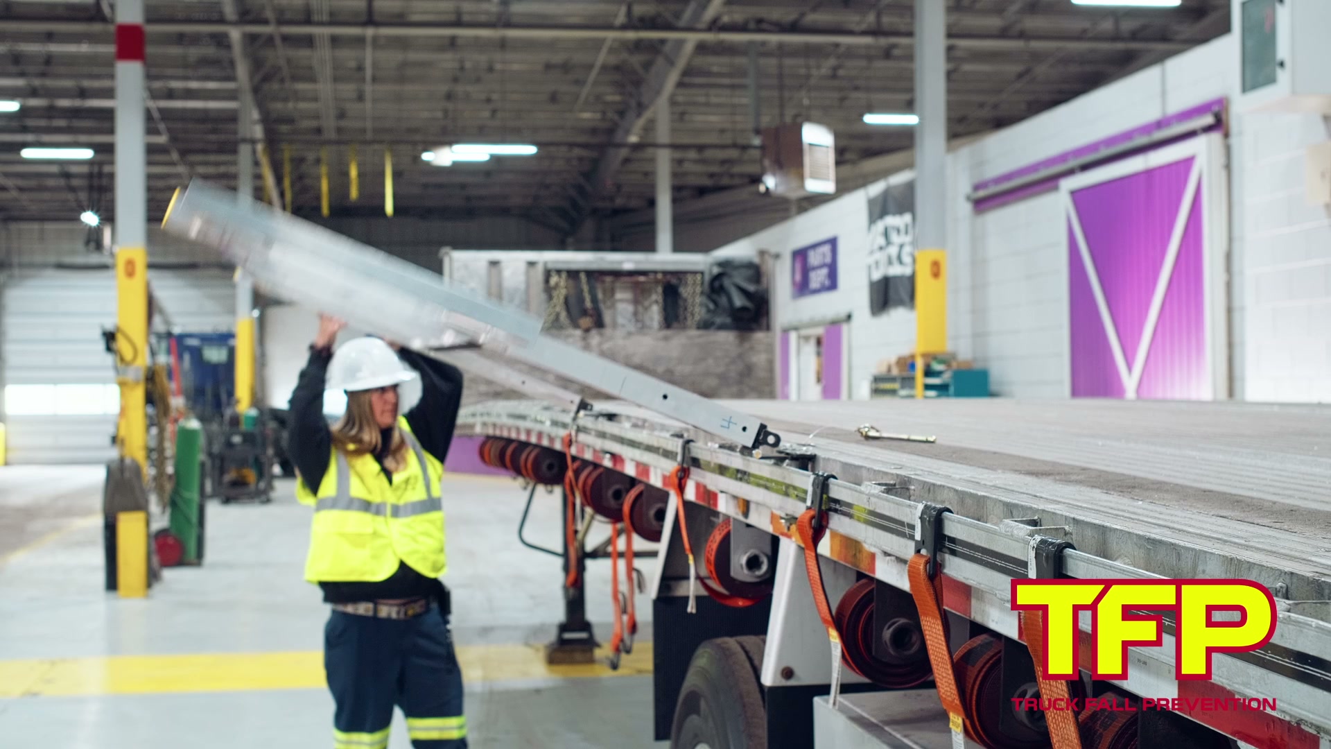 Open Trailer Fold-Down Fall Protection Demo